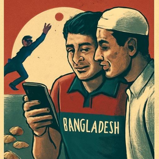 7u77 ঢাকার ভক্তরা ফোনে খেলা দেখছে